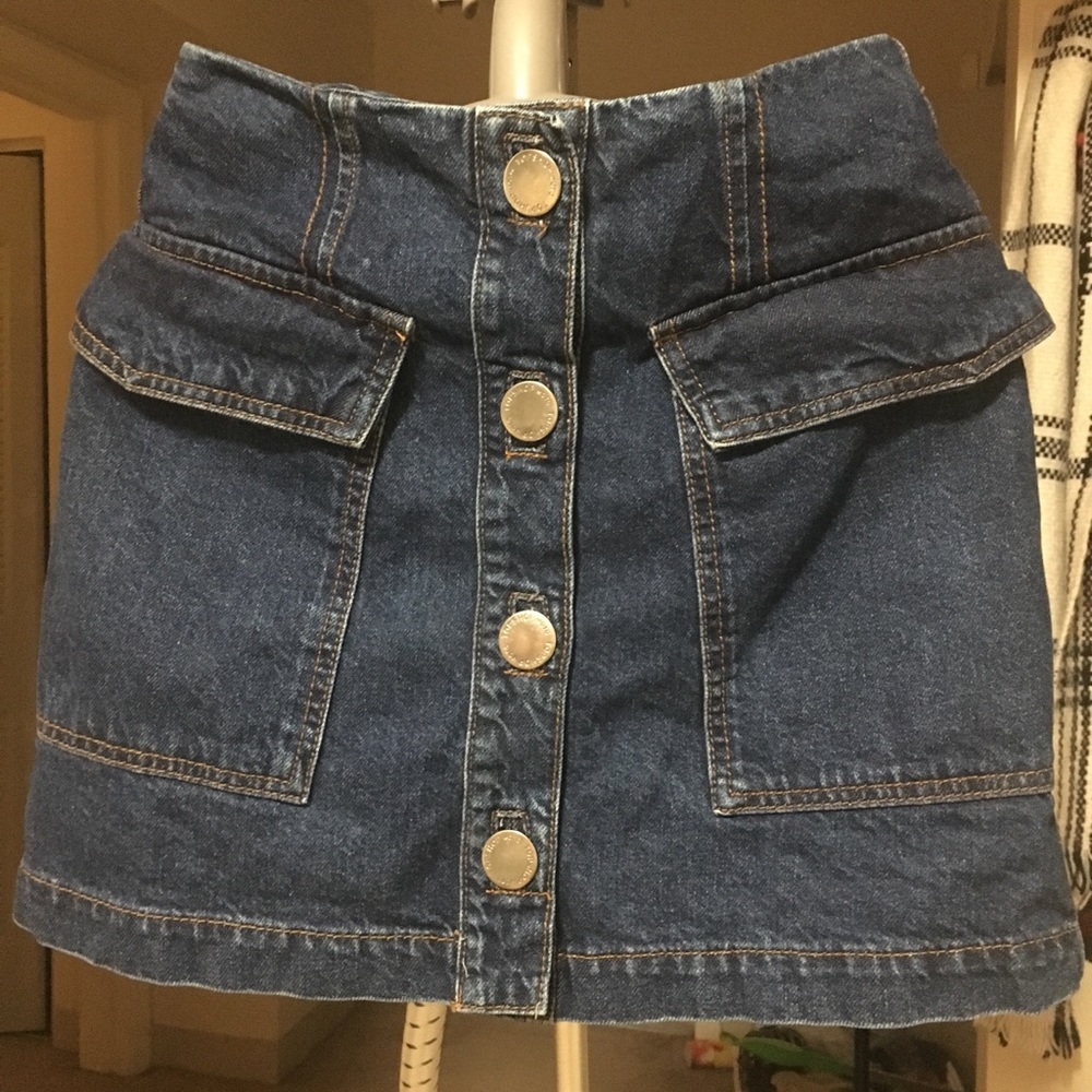 A-line jean skirt